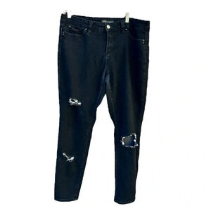 Royalty for me Wanna Better Butt women's size 14 distressed black jeans
